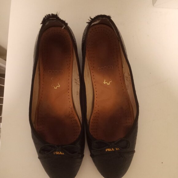 Prada Women's Black Ballet Flat Size 6.5 - Picture 8 of 8